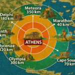 day trip distances from Athens